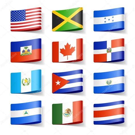 North America Flags — Stock Vector © Alhovik 69940333
