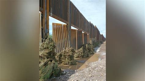 Trumps Border Wall Torn Apart By Arizona Monsoon Rains