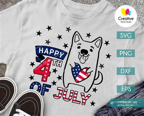 Patriotic Dog SVG, PNG, DXF, EPS - Creative Vector Studio