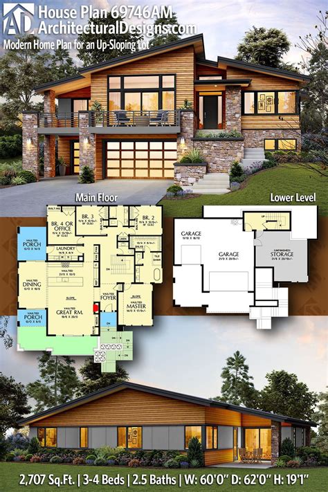 House Plan 69746am Gives You 2700 Square Feet Of Living Space With 3