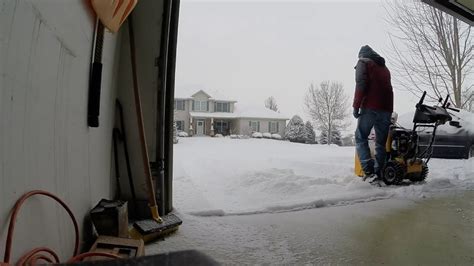 Snow Blowing The Driveway Youtube
