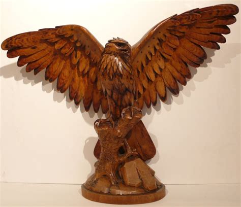 Black Forest Carved Wood Eagle At 1stdibs Carved Wooden Eagle Wood