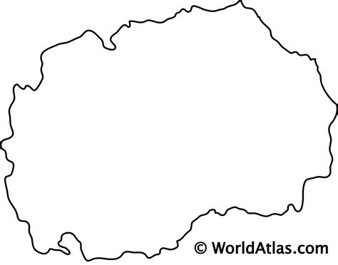 Macedonia Outline Map