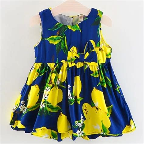 Multi Fruit Print Sleeveless Dress At Rs 487piece Girls Sleeveless