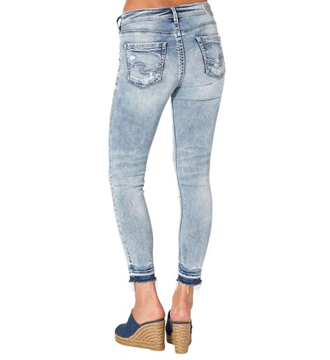 Avery Ankle Skinny Light Wash Silver Jeans