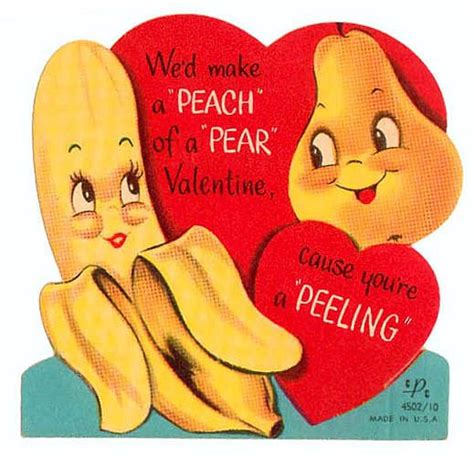 Vintage Valentine A Peach Of A Pear Retro Valentines Vintage