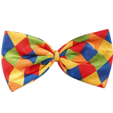 Giant Checked Clown Bow Tie 29cm Party Delights