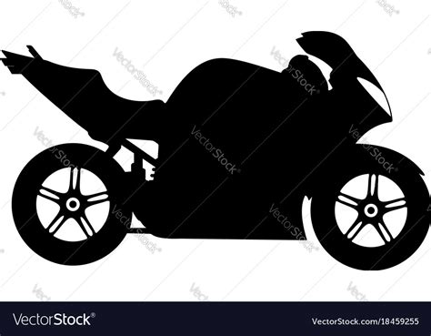 Black Silhouette On A Motorcycle Royalty Free Vector Image