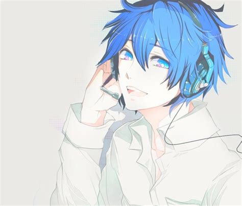 Image Anime Boy Beautiful Blue Hair Cute 3532164