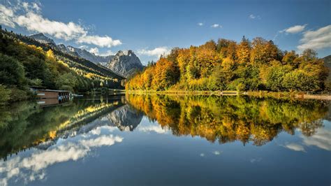 Germany Lake With Mountain Reflection Hd Nature Wallpapers