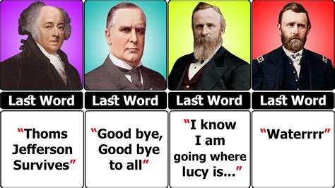 Last Words Of Us Presidents Before They Died Youtube