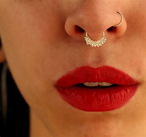 Silver Septum Indian Style Gold Septum Jewelry Septum