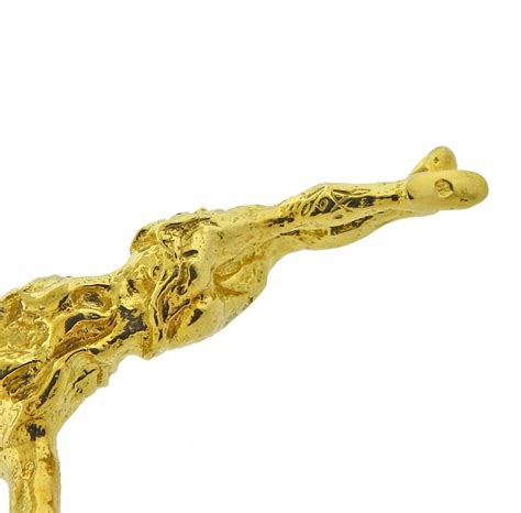 Salvador Dali Gold Christ Saint John Cross Pendant Necklace For Sale At