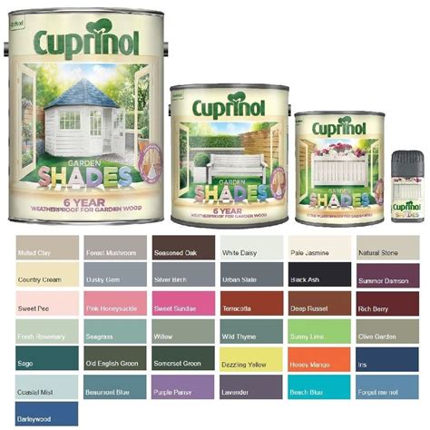 Cuprinol Garden Shades Paint Furniture Sheds Fences All Colours And