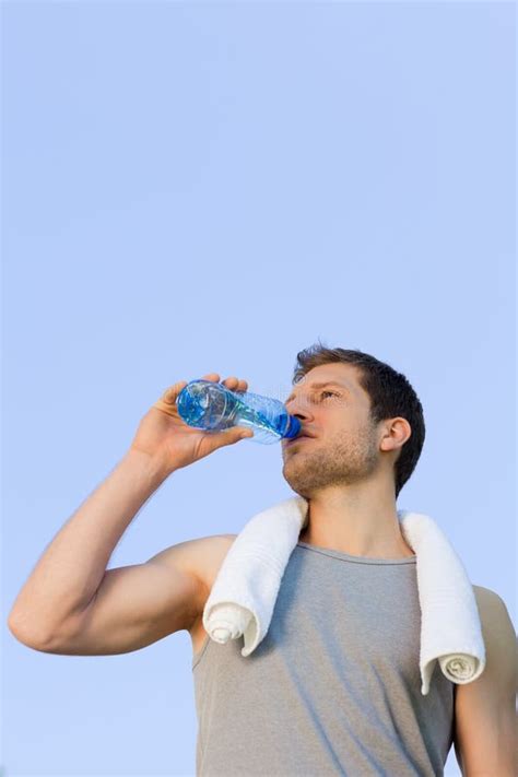 Man Drinking Water After The Gym Stock Photo Image Of Living Life