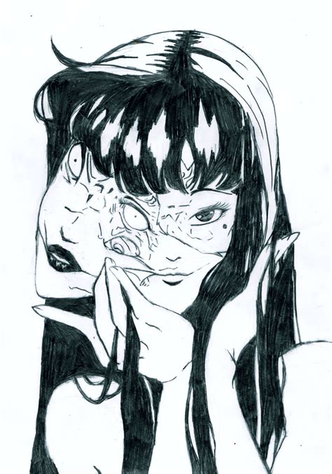 Poster Anime Art Tomie Drawing Pencil Sketch Wall Art Decor Etsy