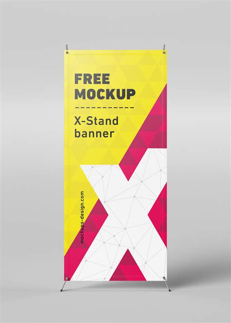 Free X Stand Banner Mockup Psd