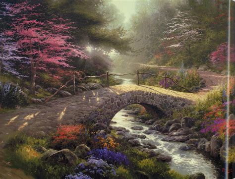 2021 Artoil Painting Landscape Painting Frame Painting Small Bridge