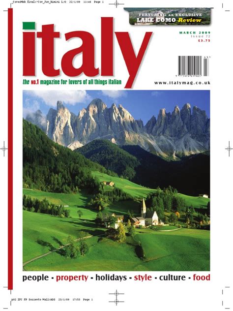 Italy Magazine Issue 72 March 2009 Pdf Italy Venice