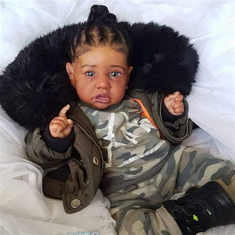 Cute Lifelike 20 African American Black Reborn Baby Doll Girl Jodie