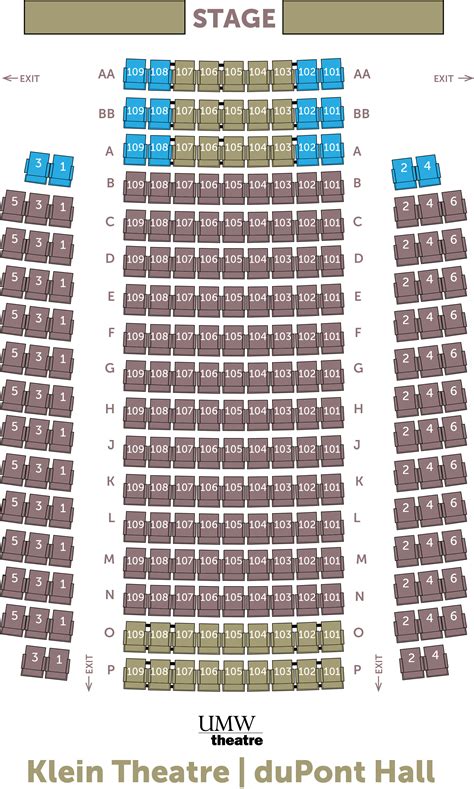 Klein Theatre Seating Chart Theatre And Dance