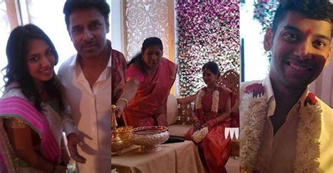 Chiyaan vikrams daughter akshita wedding reception. Chiyaan Vikram's daughter engaged to Karunanidhi's ...