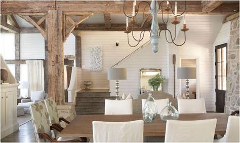 Rustic Lake House Interior Rooms White Decorathing