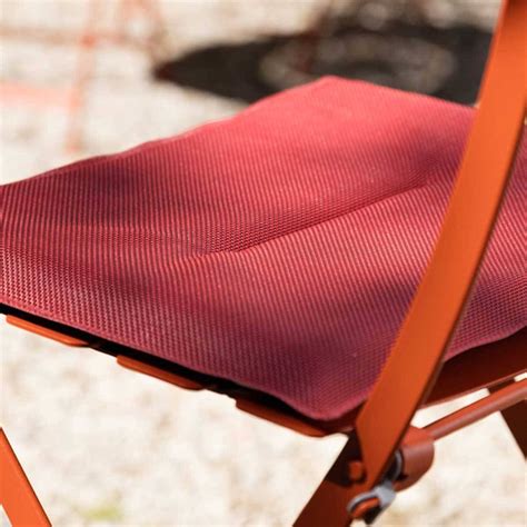 Chair cushions combine comfort and style. Fermob Les Basics Bistro Chair Cushion 28 x 38cm | Outdoor Accessory | Jardin NZ