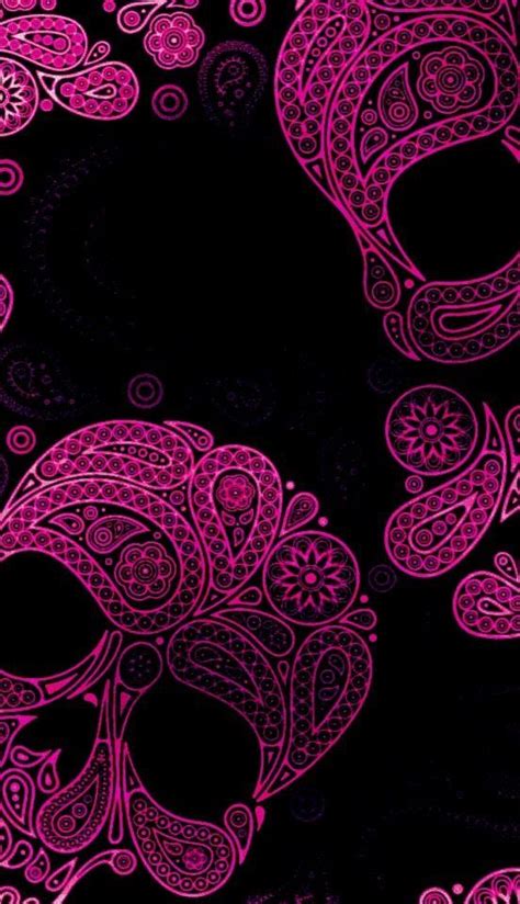 Pin By Rhonda Gilmore On Halloween Background And Wallpaper Pink Skull