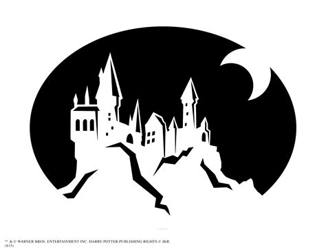 Harry Potter Hogwarts Free Pumpkin Stencil Pumpkin Pattern
