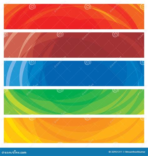 Abstract Artistic Colorful Collection Of Banner Templates Stock Image
