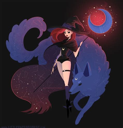 A Lunar Witch For The Month Of October Character Art