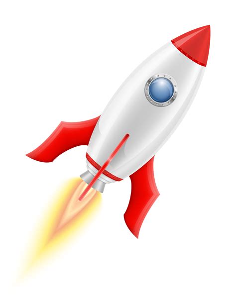 space rocket retro spaceship vector illustration 488876 Vector Art at ...