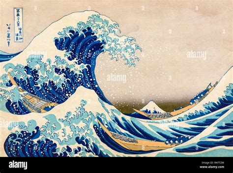 The Great Wave Off Kanagawa Katsushika Hokusai1831 Woodcut Print Aka