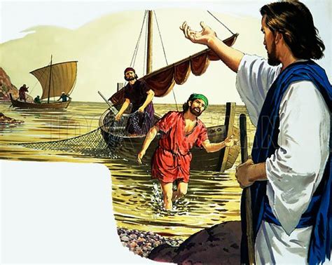 Jesus Christ With Fisherman Stock Image Look And Learn