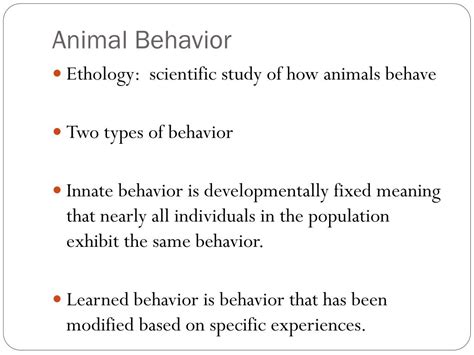 Ppt Animal Behavior Powerpoint Presentation Free Download Id2138167