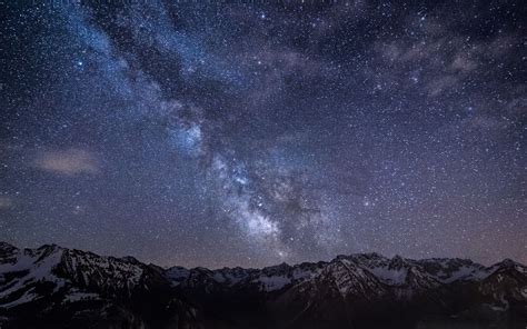 2560x1600 Mountains Night Sky 2560x1600 Resolution Hd 4k Wallpapers
