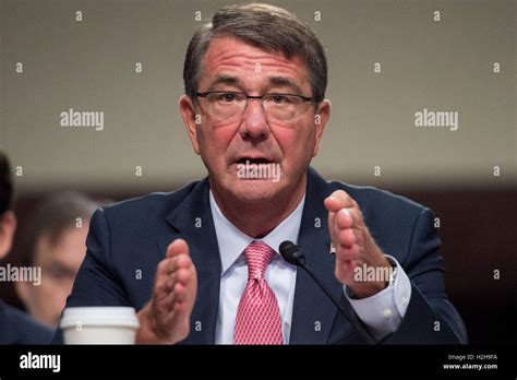 Us Defense Secretary Ashton Carter Speaks To The Senate Armed Services Committee At The