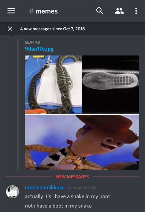 I Posted This With The Caption Theres A Boot In My Snake