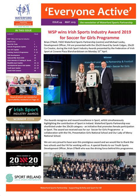Check out the latest edition of our Newsletter! | Waterford Sports Partnership, Ireland