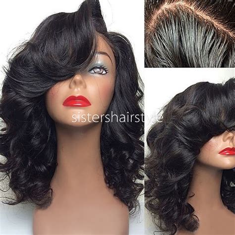 Sistershairstyle Virgin Human Hair Pre Plucked Full Lace Wigs And Lace