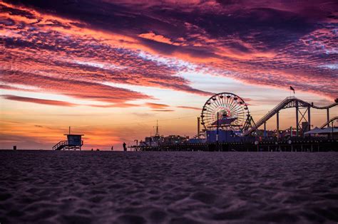 Santa Monica Sunset Wallpapers Top Free Santa Monica Sunset