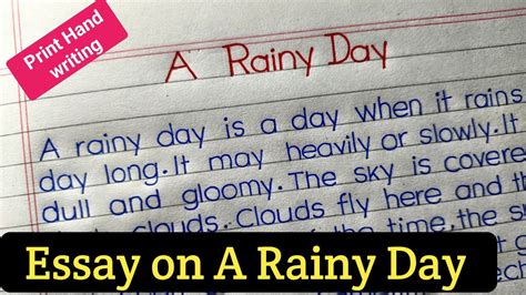 Essay On A Rainy Day A Rainy Day Essay A Rainy Day Paragraph