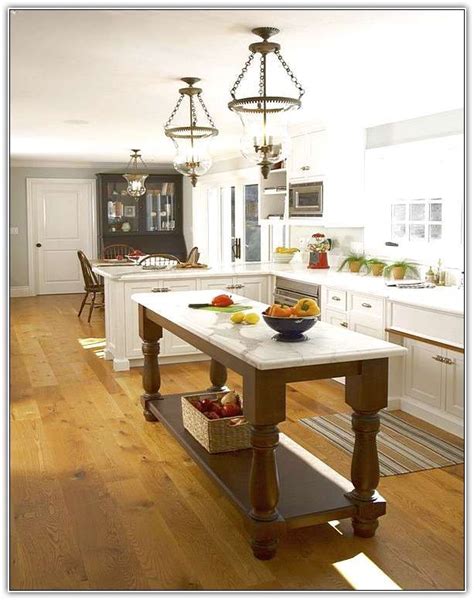 This hack of kitchen island will help you place your wine glasses or coffee or tea glasses along with snacks. Long Narrow Kitchen Island | Narrow kitchen island ...
