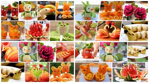 30 Tricks With Fruits And Veggies 30 Simple Fruit Carving Ideas Youtube
