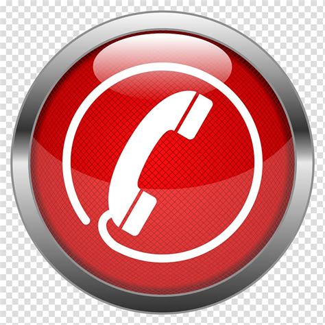 Red Phone Button Art Computer Icons Hotline Helpline Call Transparent