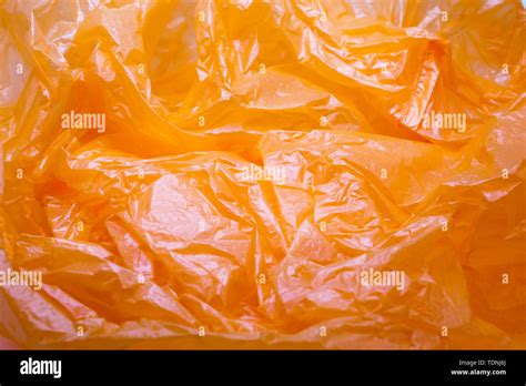 Bolsa De Plástico De Color Naranja Textura Resumen Antecedentes