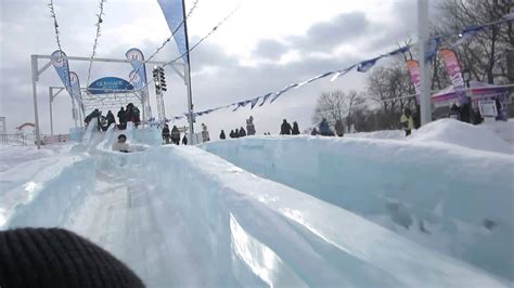 Quebec Winter Carnival Ice Slide Youtube
