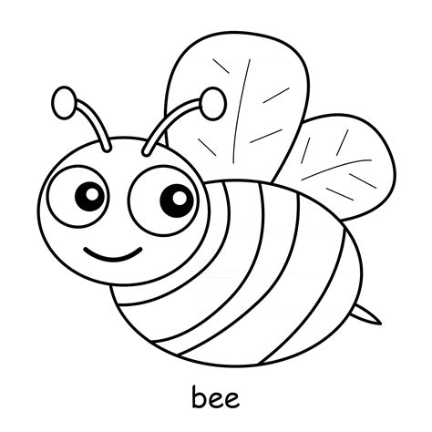 Children Coloring On The Theme Of Animal Vector Bee 2982328 Vector Art