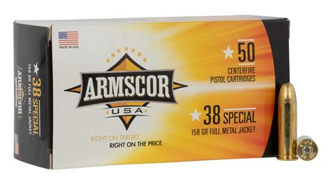 Armscor Fac3817n Pistol 38 Special 158 Gr Full Metal Jacket Fmj 50rds